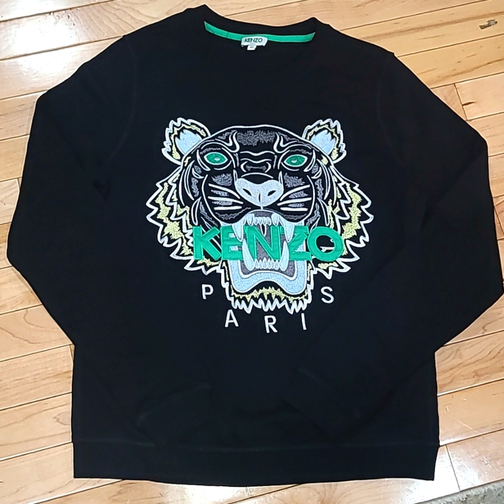 Womens Kenzo black and green sweatshirt